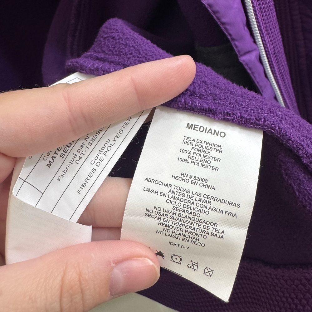 Free Country Women's Empire Purple Pull Zip Jacket - Picture 6 of 11